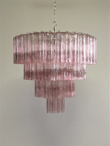 XL Enorm Murano takkrona - fyra våning -rosa N2