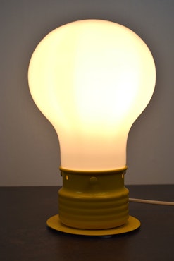 Vintage 70 tal Bordslampa i färgglad fot