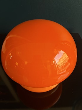 Vintage bordslampa i glas / Orange färg