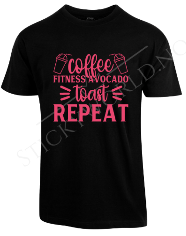 Coffee Fitness Avocado Toast Repeat