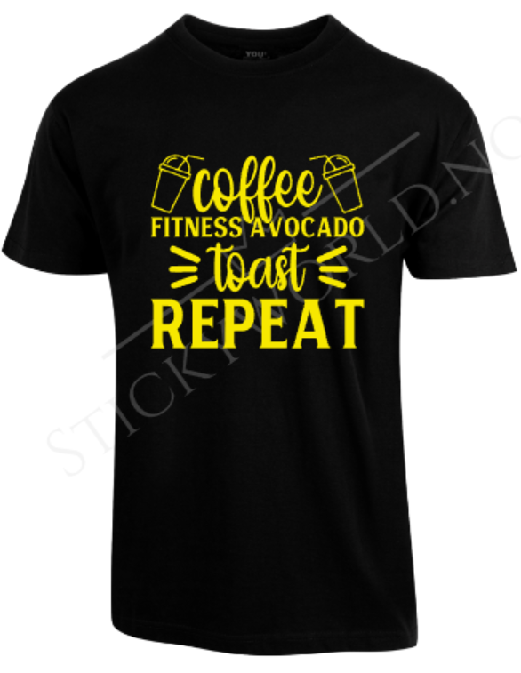 Coffee Fitness Avocado Toast Repeat