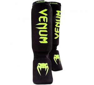 Venum Kontact Shinguard Black/Neo Yellow