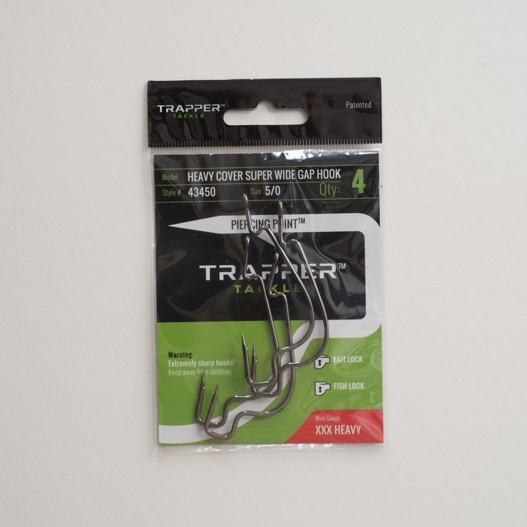 Trapper Hooks Heavy Cover Offset Super Wide Gap Hook