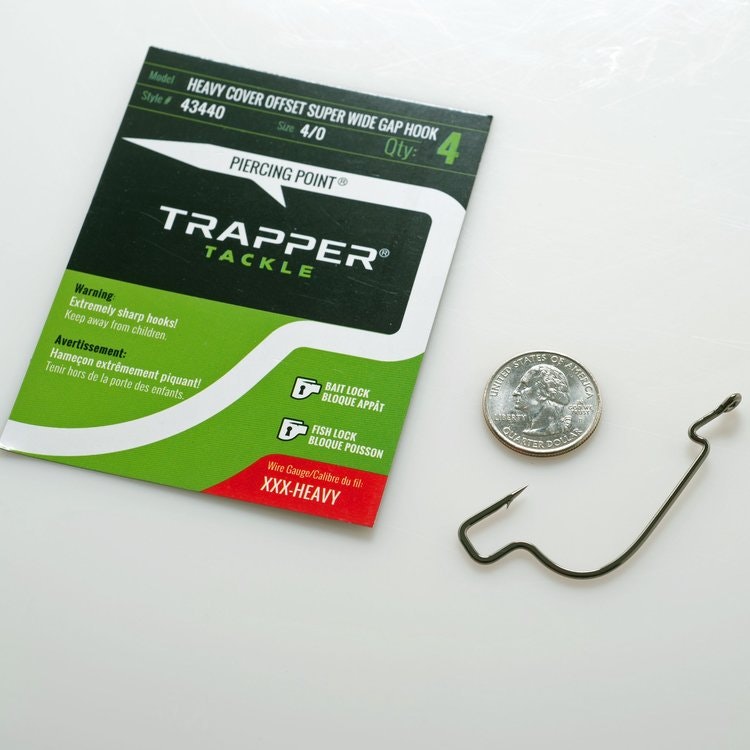 Trapper Hooks Heavy Cover Offset Super Wide Gap Hook