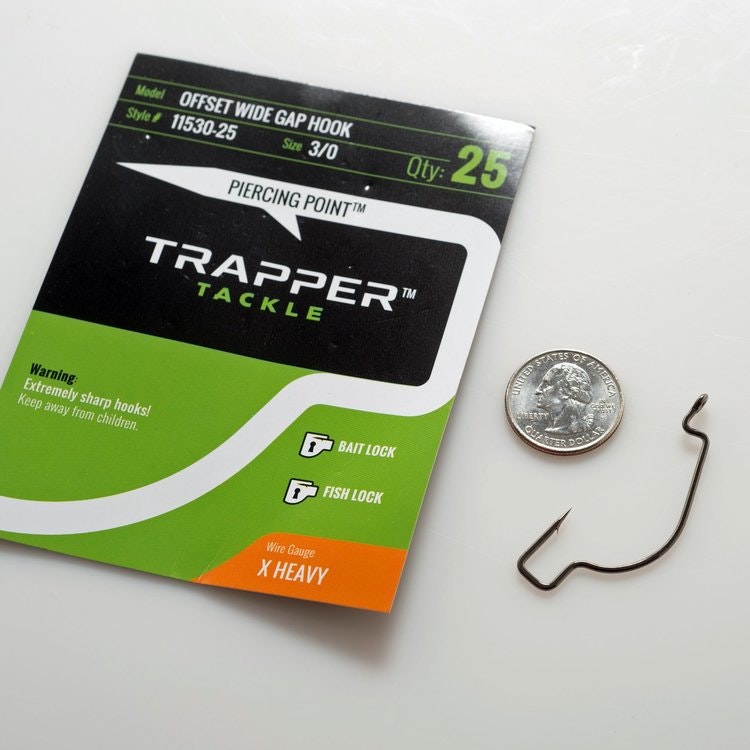 Trapper Hooks Offset Wide Gap Hook – X Heavy Gauge