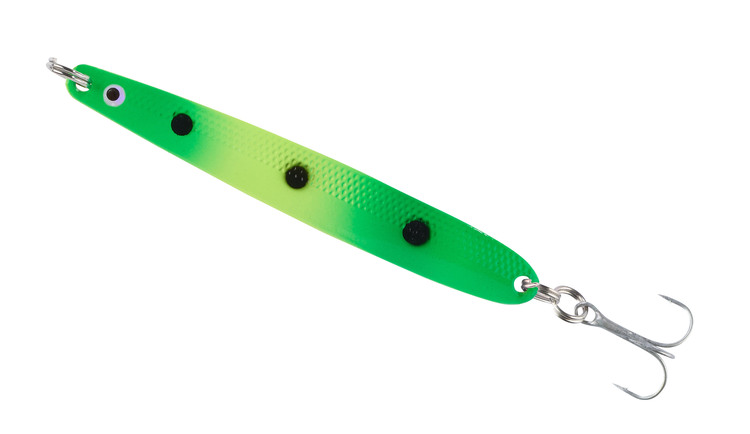 Colonel Z Seatrout II Green-Yellow With Spots med Mustad krok UV-Active