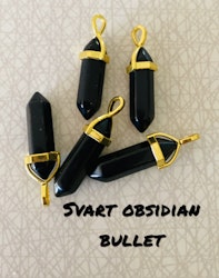 Halsband med Svart Obsidian