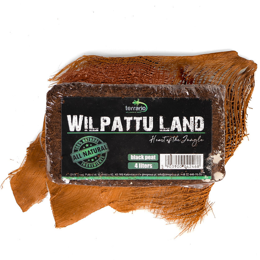 Terrario Wilpattu Land - svart kokosfiber 4l