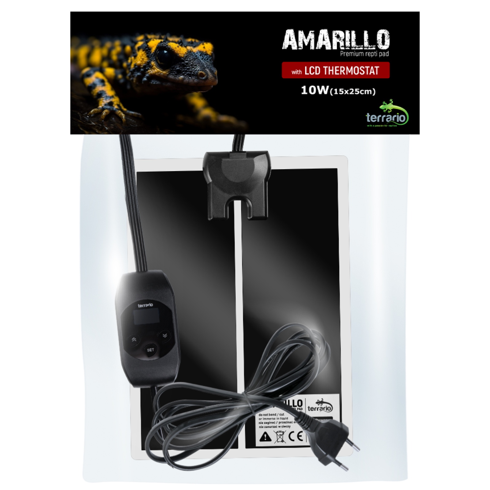 Terrario Amarillo 10W - värmematta med LCD-termostat