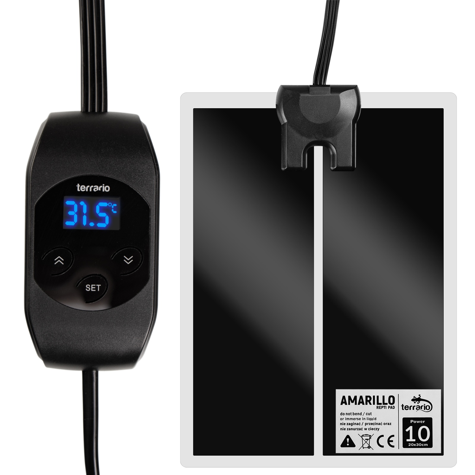 Terrario Amarillo 10W - värmematta med LCD-termostat