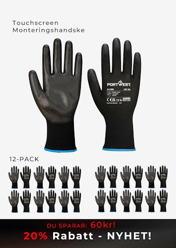 PU-handske Touchscreen (12 par)