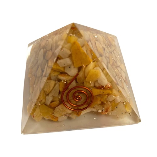 Orgone Reiki Healing Pyramid, Gul Aventurin, 5,5 cm