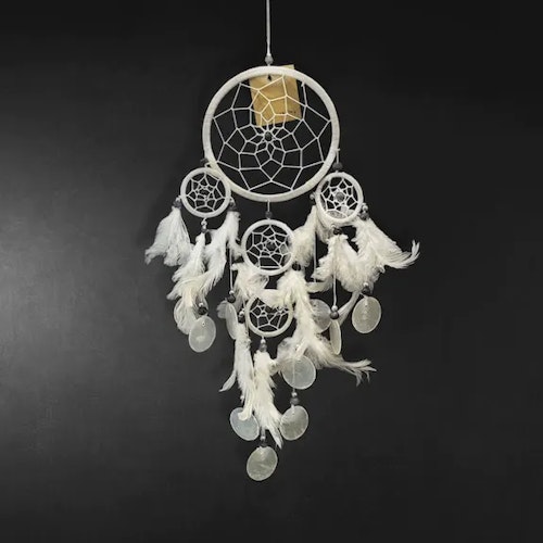 Capiz Dream Catcher, 12 cm, vit