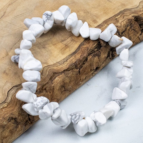 Howlite chipsarmband