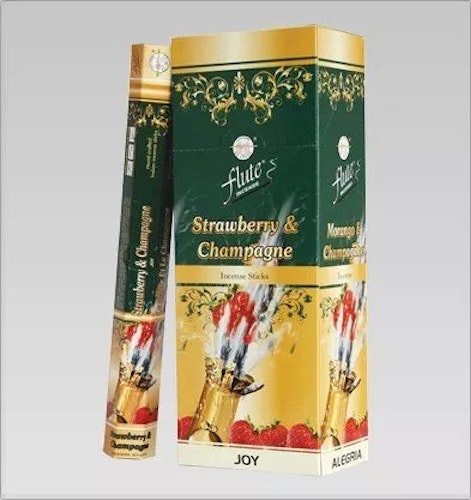 Flute Strawberry & Champagne Hexa Rökelse Stick