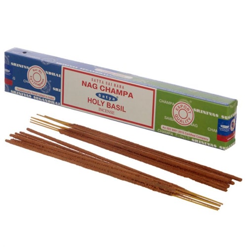 Satya Nag Champa & Holy Basil Rökelsestickor