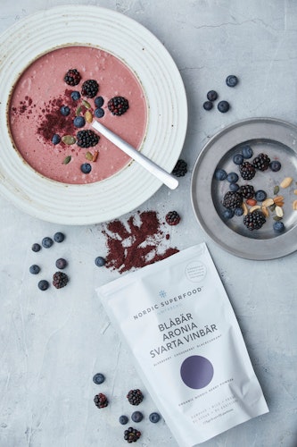 Bärpulver Blåbär Aronia Svarta vinbär