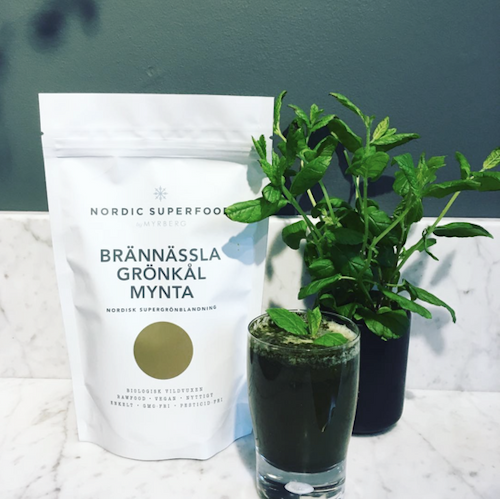 Bärpulver Brännässla Grönkål Mynta