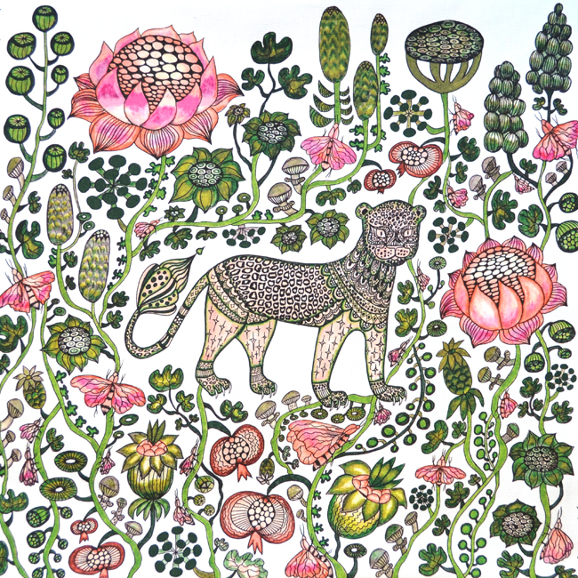 Cushion cover "Leopard" by Anna Strøm