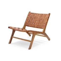 Giovanni Lounge-stol Trælænestol Teak & Læder