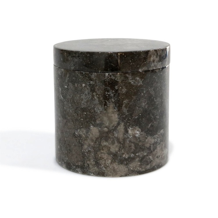 Mörgrå förvaringsburk av marmor