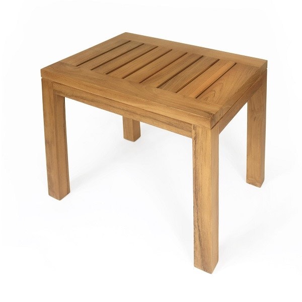 Bänk av FSC-märkt teak i stilren design – 90 cm bred