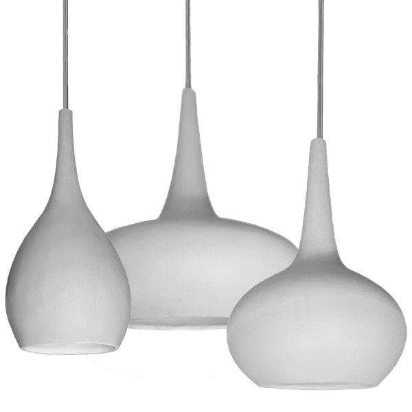 DROP loftslampe beton SÆT 3 stk