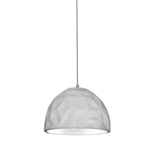 Betonglampa – taklampa med kopparfärgad eller vit insida