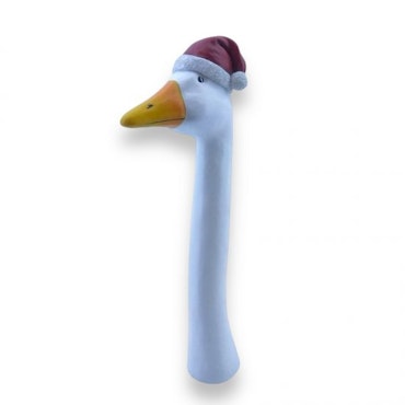 Gåsehoved med julehat
