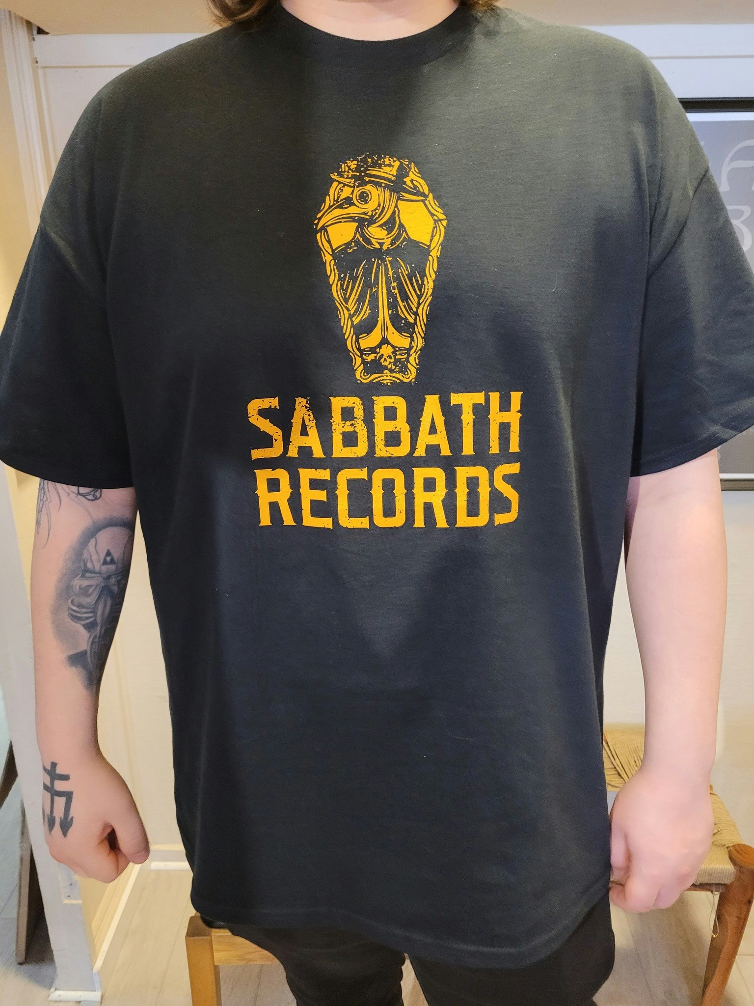 SABBATH RECORDS UNISEX T-SHIRT - SVART