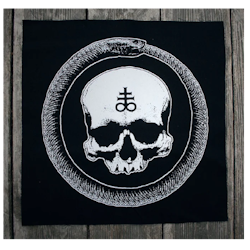 SKULL WITH LEVIATHAN CROSS AND OUROBOROS - BACK PATCH