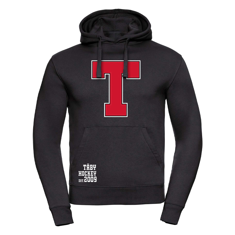 THC hoodie, svart T-logo