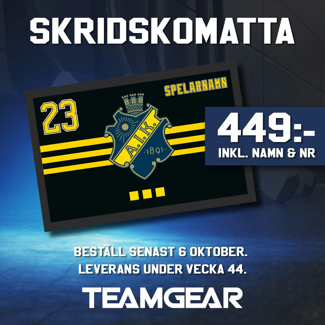 AIK skridskomatta, OBS! sista beställningsdatum 6/10-24