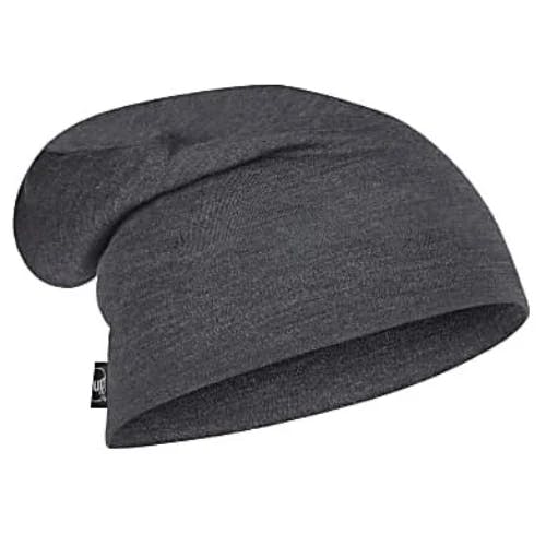 Buff Heavyweight Merino Wool Hat Loose Solid Grey