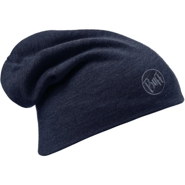 Buff Heavyweight Merino Wool Hat Loose Solid Denim