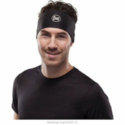 Buff Coolnet UV Headband Wide Solid Black