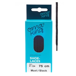 OmaKing shoelaces Polyester Black (120-180 cm)