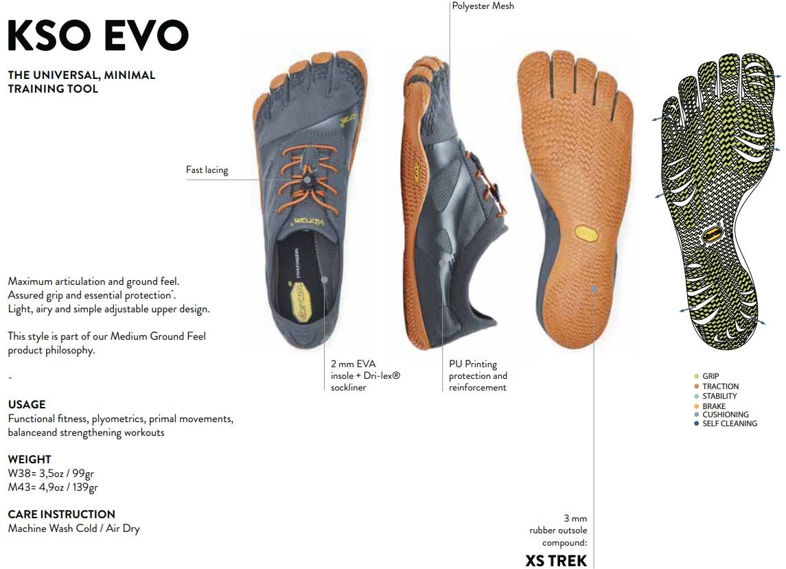 Vibram FiveFingers W KSO EVO Grey/Orange