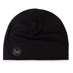 Buff Lightweight Merino Wool Hat Löparmössa Solid Black
