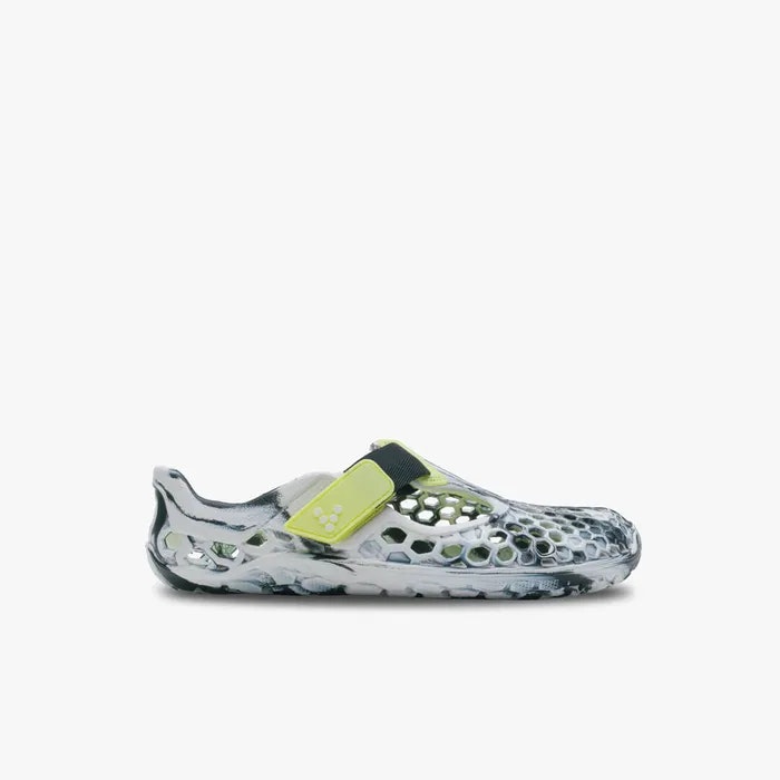 VivoBarefoot Kids Ultra Bloom Obsidian White