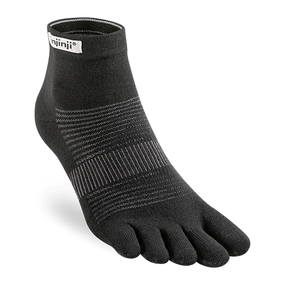 Injinji Run Lightweight Mini Crew Black