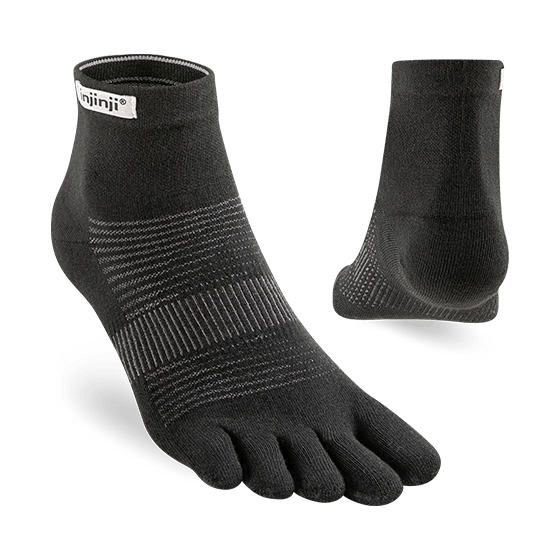 Injinji Run Lightweight Mini Crew Black