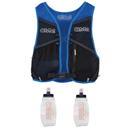 OMM TrailFire Vest + 2 x 350ml Flexi Flask Blue