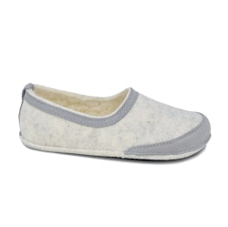 OmaKing Natural Felt Tofflor - White