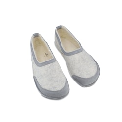 OmaKing Natural Felt Tofflor - White