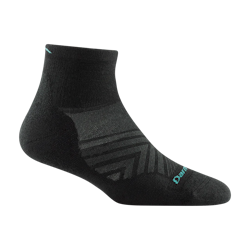 Darn Tough Women's Run Quarter Ultra-Lightweight Running Sock - Black