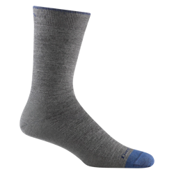 Darn Tough Men's Solid Crew Lightweight Lifestyle Sock - Gray