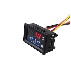Digital Voltmeter och Ammeter - Röd och Blå Display
