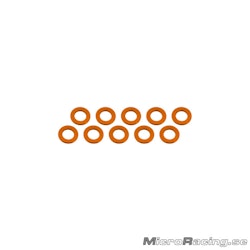 ULTIMATE RACING - M3x6x2mm Washer, Orange, Aluminum (10pcs)