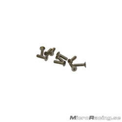 ULTIMATE RACING - M2x6mm Flat Head Screws, Hex (10pcs)